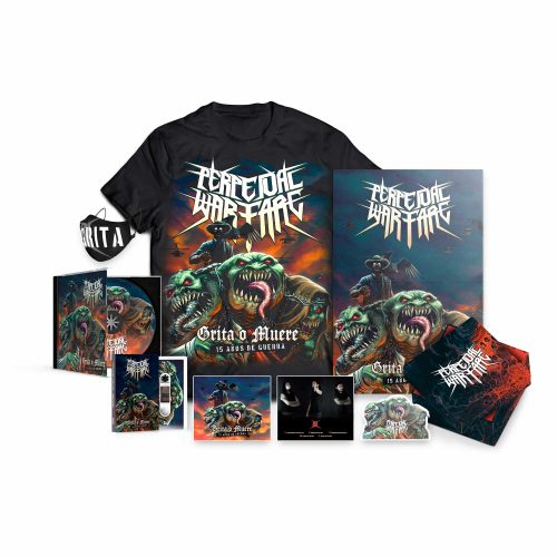 box-set-tshirt-grita-o-muere-15-anos-de-guerra